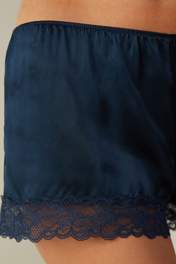 Intimssimi Silk Shorts Blue | YUSVQ63151