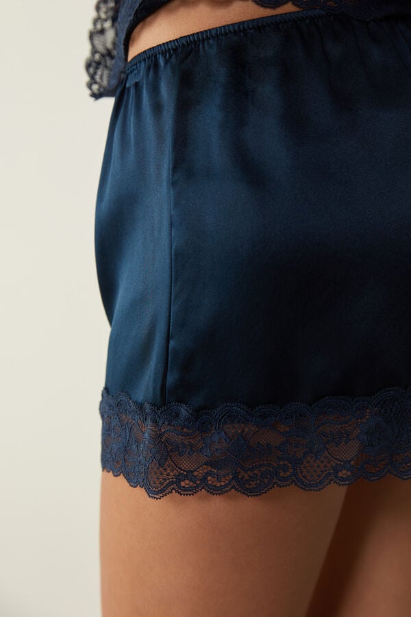 Intimssimi Silk Shorts Blue | YUSVQ63151