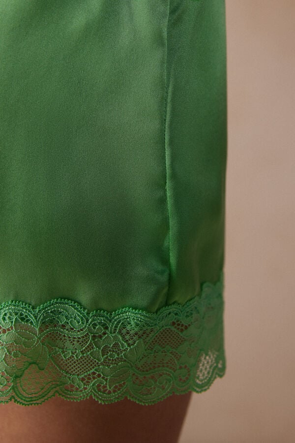 Intimssimi Silk Shorts Green | QUSUV14621