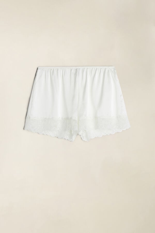 Intimssimi Silk Shorts White | USDFL49223