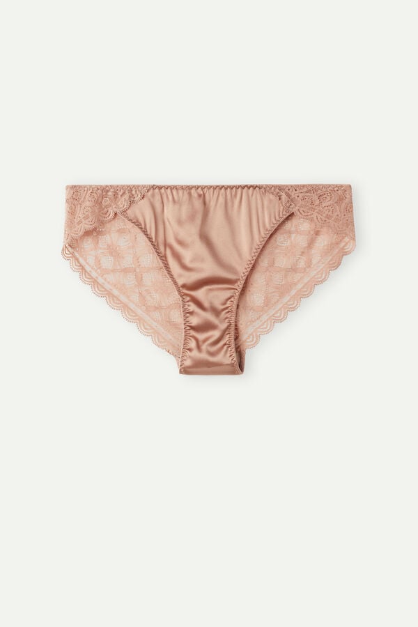 Intimssimi Silk and Lace Briefs Natural | SUSNY23524