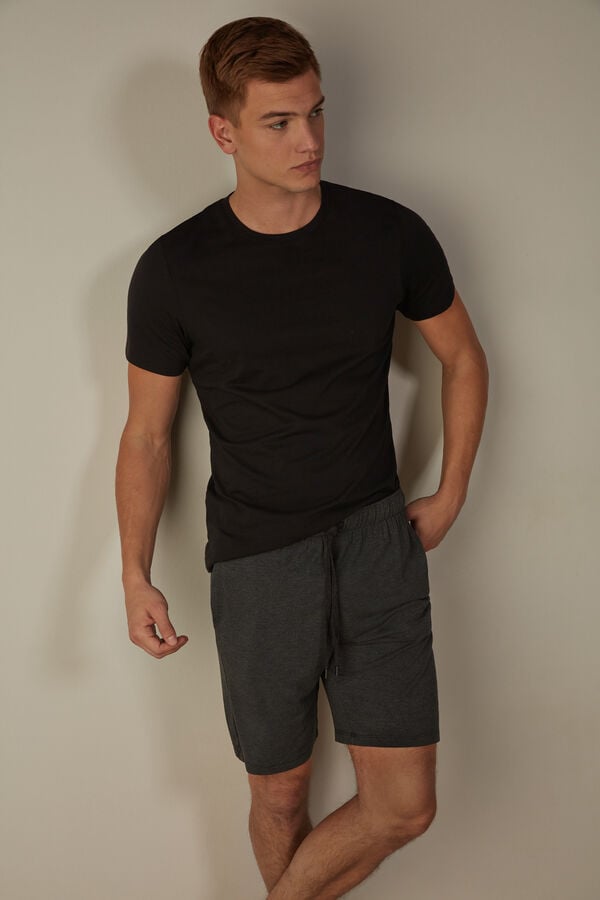 Intimssimi Silk and Modal Shorts Grey | TUSPQ38594