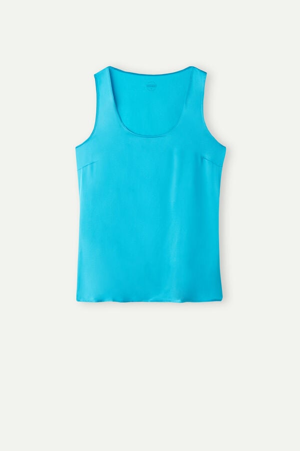 Intimssimi Silk and Modal Tank Top Blue | USXMI69286