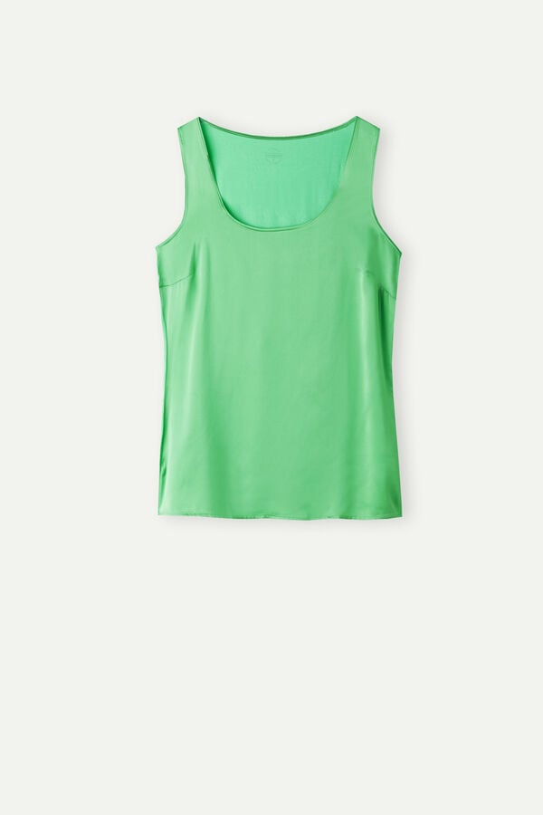 Intimssimi Silk and Modal Tank Top Green | XUSBH35180