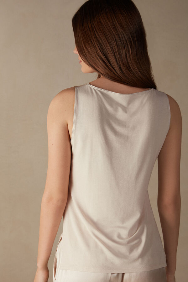 Intimssimi Silk and Modal Tank Top Natural | SUSVO35547