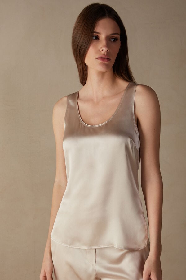 Intimssimi Silk and Modal Tank Top Natural | SUSVO35547