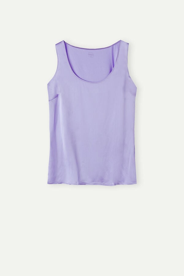 Intimssimi Silk and Modal Tank Top Violet | LUSTR62314