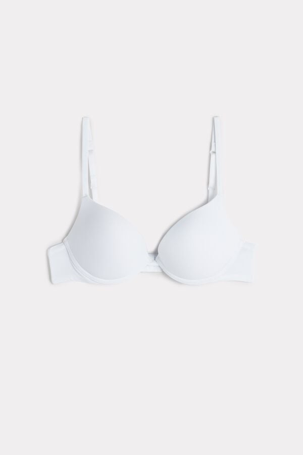 Intimssimi Simona Microfiber Super Push-Up Bra White | USQAV97516