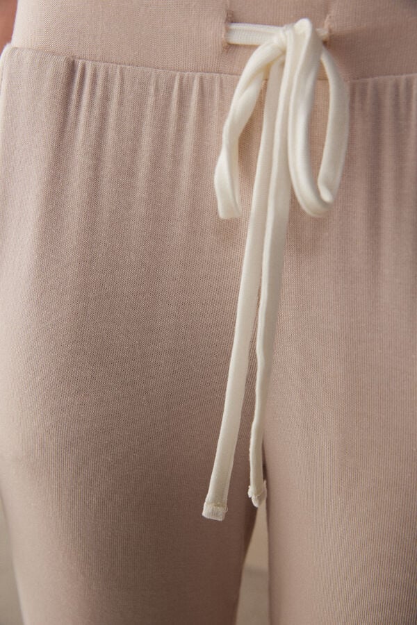 Intimssimi Simple Elegance Full Length Jogger Pants in Modal Pale Pink | AUSDF79126