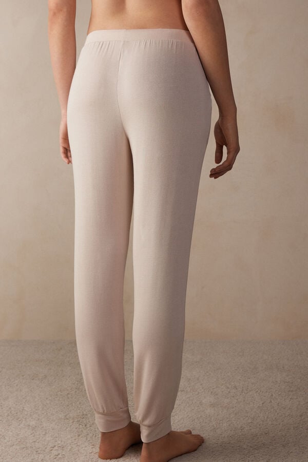 Intimssimi Simple Elegance Full Length Jogger Pants in Modal Pale Pink | AUSDF79126