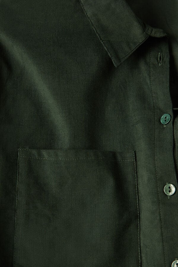 Intimssimi Slow and Cozy Velvet Shirt Green | USICD34398