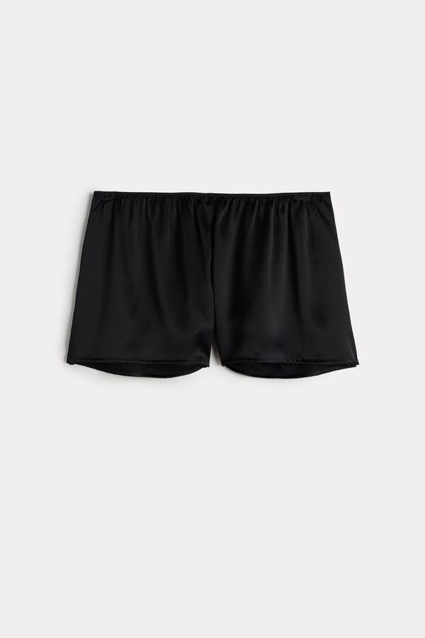 Intimssimi Smooth Silk-Satin Shorts Black | USCIF56296