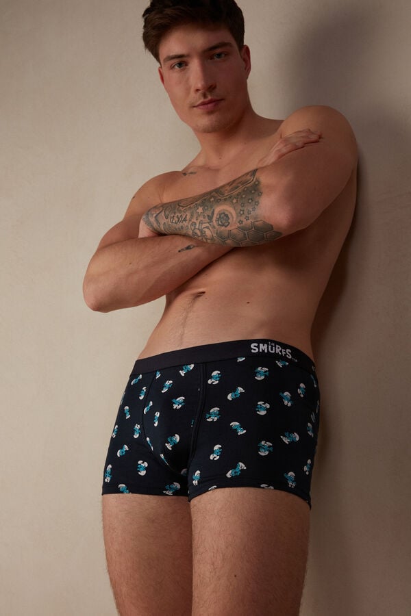 Intimssimi Smurf Boxers in Stretch Supima® Cotton Blue | USJVR36442