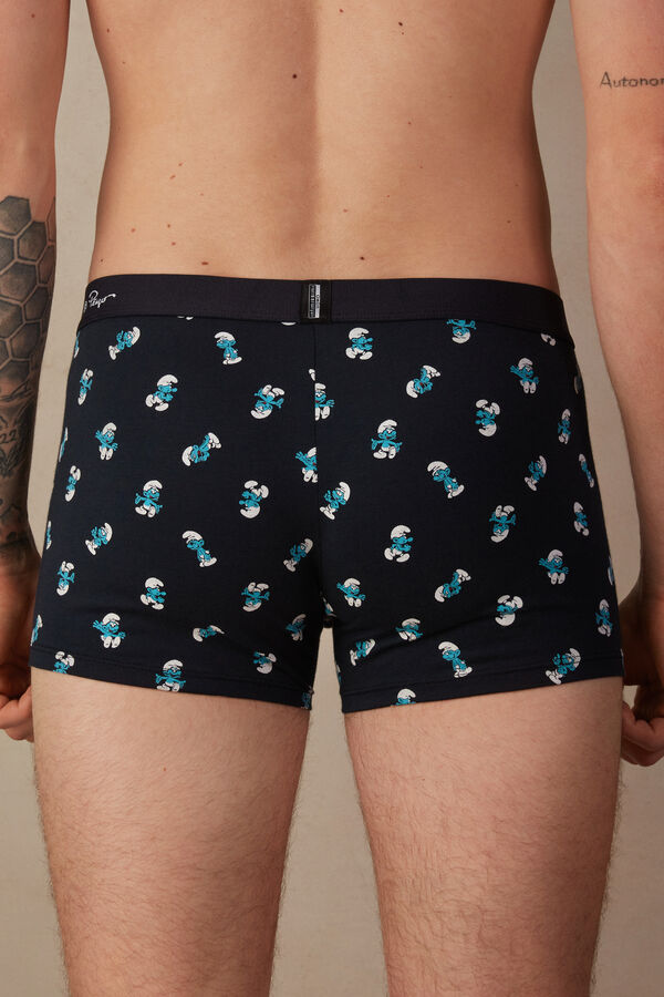 Intimssimi Smurf Boxers in Stretch Supima® Cotton Blue | USJVR36442