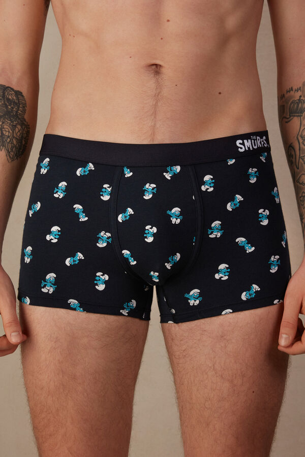 Intimssimi Smurf Boxers in Stretch Supima® Cotton Blue | USJVR36442