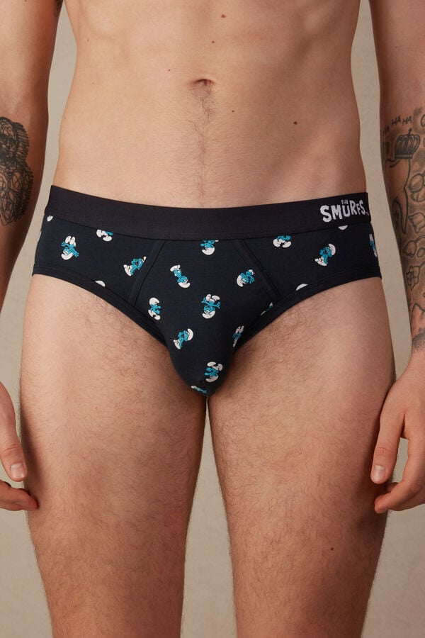 Intimssimi Smurf Briefs in Stretch Supima® Cotton Blue | USCIF42092