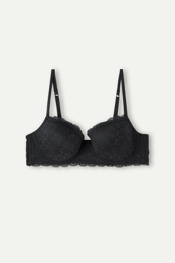 Intimssimi Sofia Balconette Bra in Lace Black | MUSFT52879