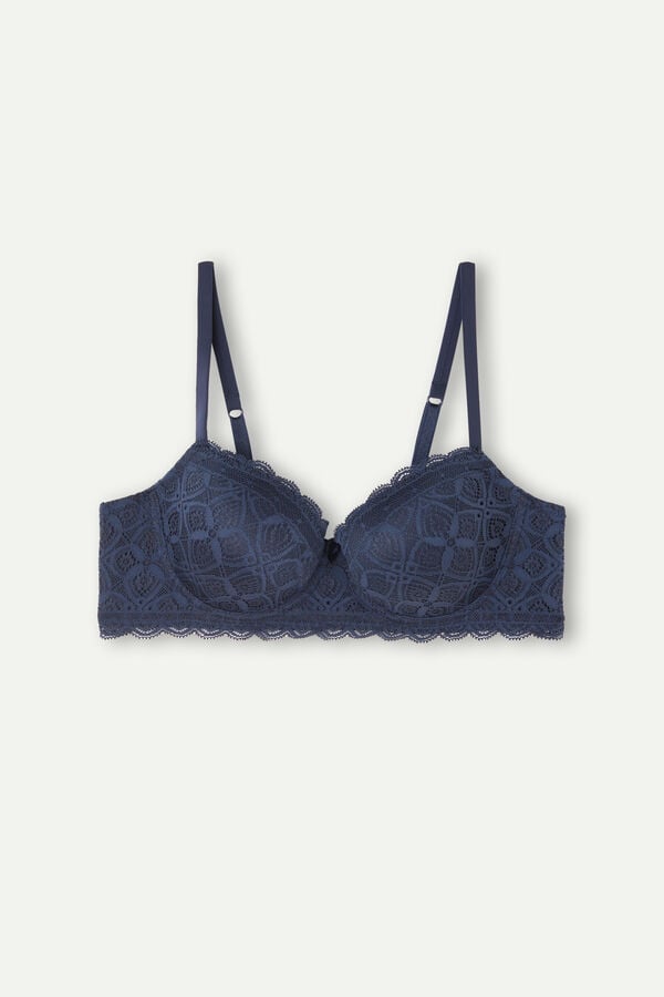 Intimssimi Sofia Balconette Bra in Lace Blue | QUSUV94143