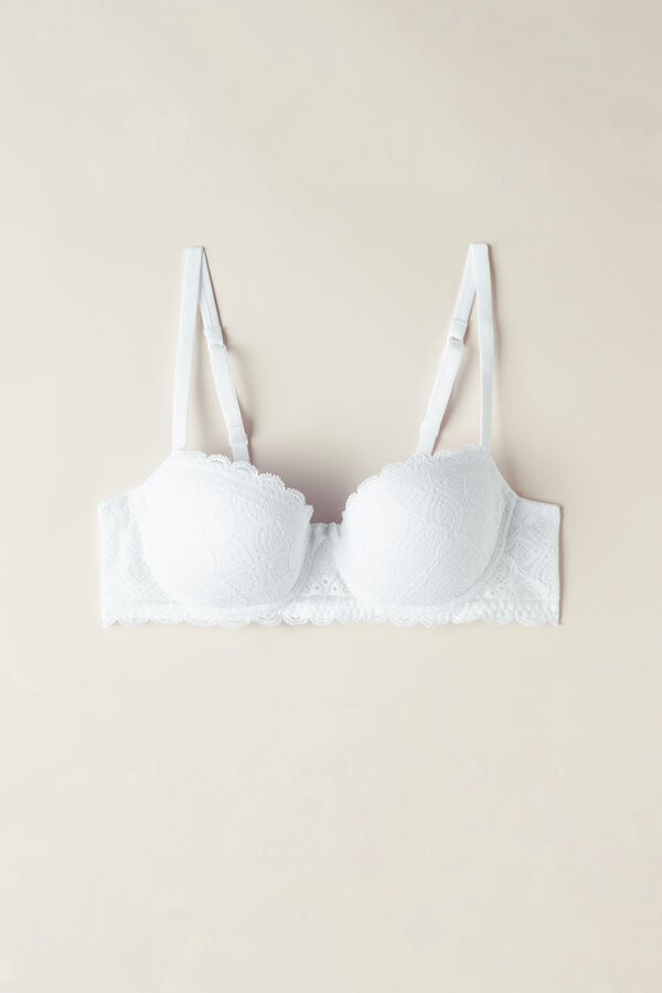 Intimssimi Sofia Balconette Bra in Lace White | QUSWA12944