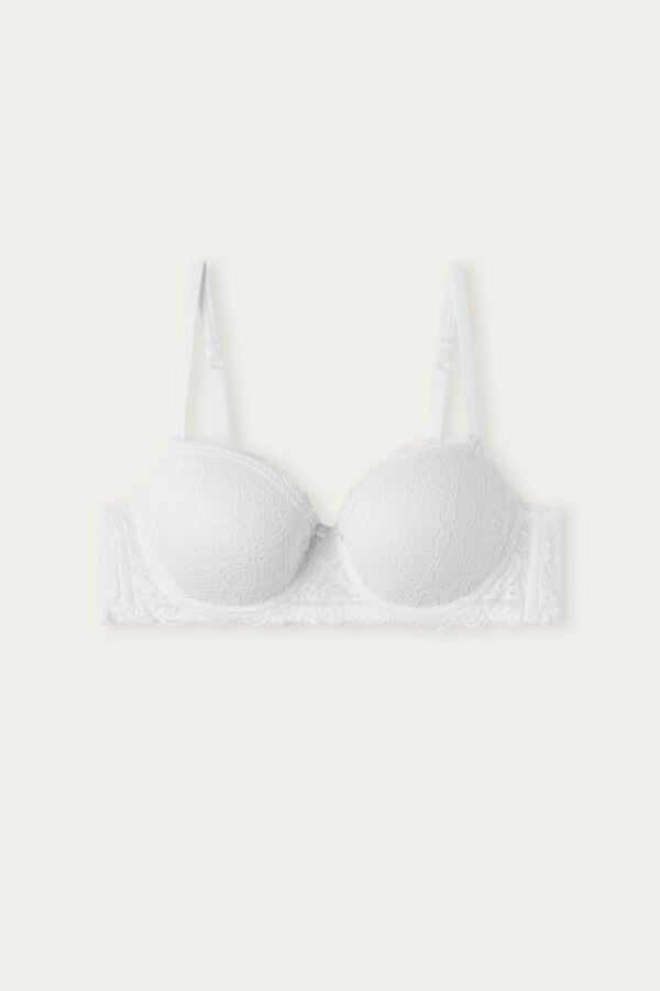 Intimssimi Sofia Balconette Bra in Lace White | USNEJ51537