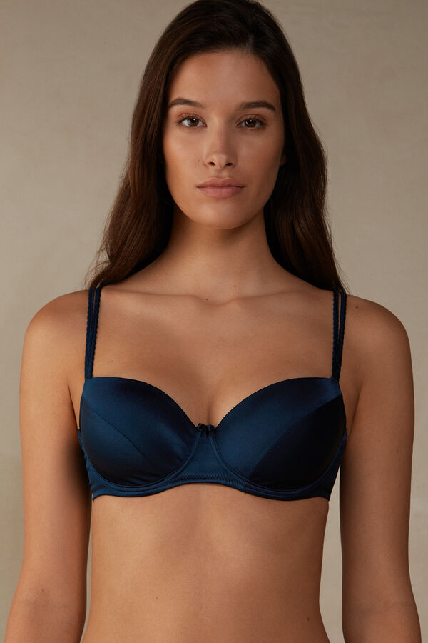 Intimssimi Sofia Balconette Bra in Silk Blue | TUSWZ32836