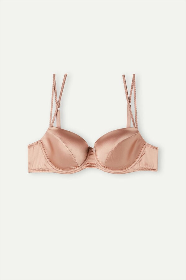 Intimssimi Sofia Balconette Bra in Silk Natural | USJBT46115