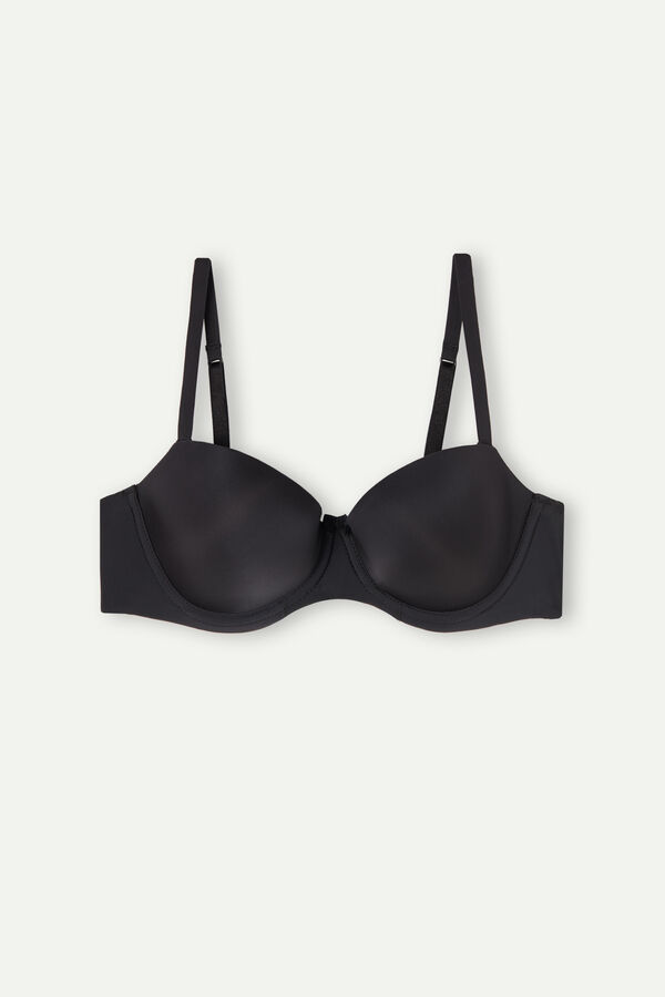 Intimssimi Sofia Balconette Bra in Ultralight Microfiber Black | DUSVO54394