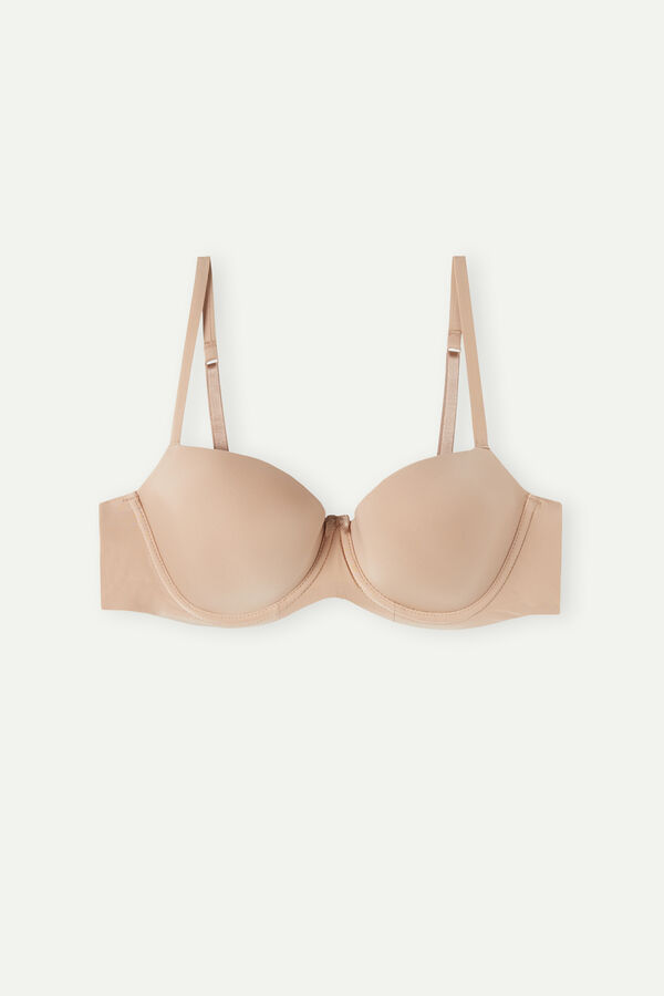 Intimssimi Sofia Balconette Bra in Ultralight Microfiber Natural | USICD71755