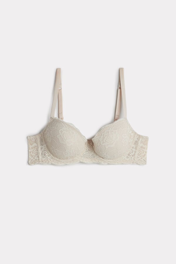 Intimssimi Sofia Lace Balconette Bra Natural | PUSER71523