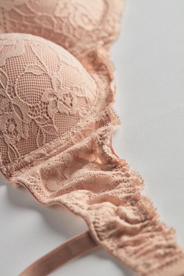 Intimssimi Sofia Lace Balconette Bra Natural | USIIZ31336