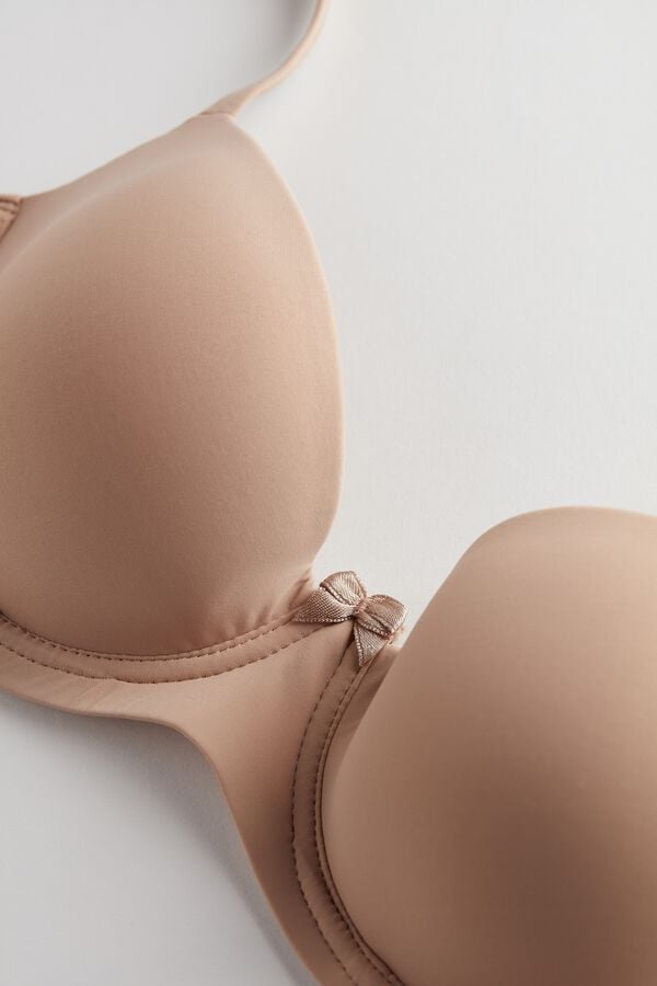 Intimssimi Sofia Microfiber Padded Balconette Bra Natural | USIIZ66086