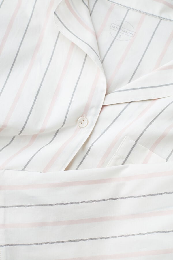 Intimssimi Soft Spring Long Sleeve Button-Up Shirt White | GUSUC23918