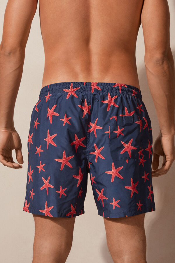 Intimssimi Starfish Print Swim Trunks Blue | USICD77425