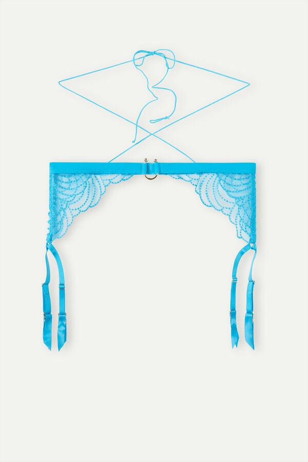 Intimssimi Steal the Show Garter Belt Blue | YUSVQ63723