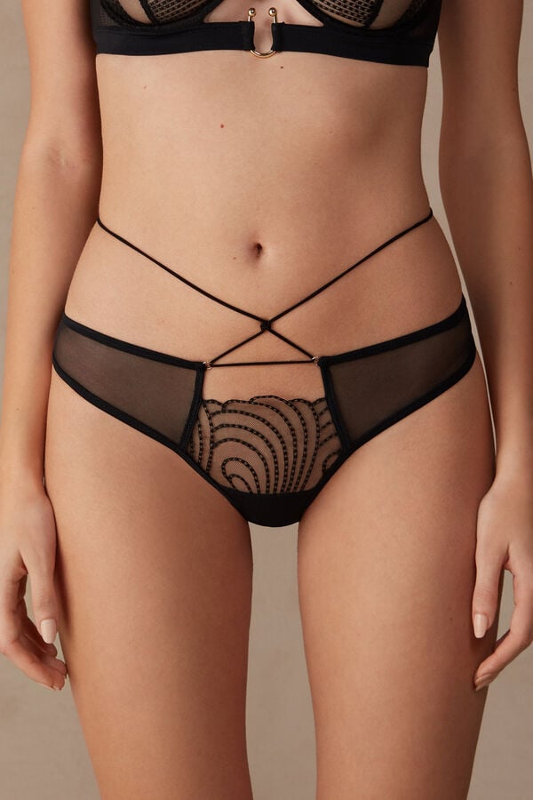 Intimssimi Steal the Show Thong Black | PUSER95728