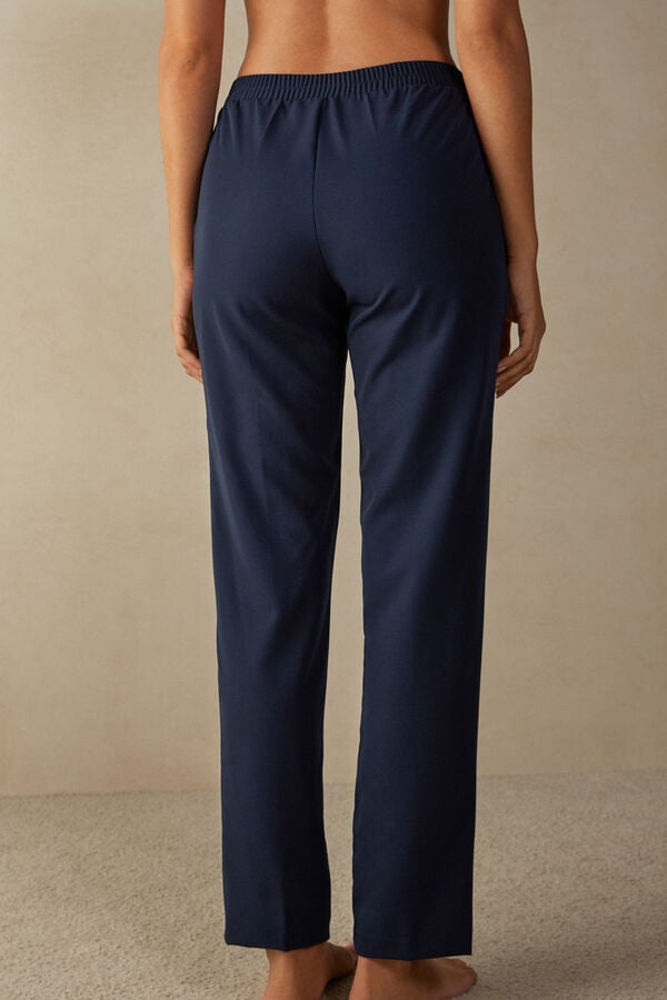 Intimssimi Straight Cut Pants with Pockets Blue | FUSHY31905