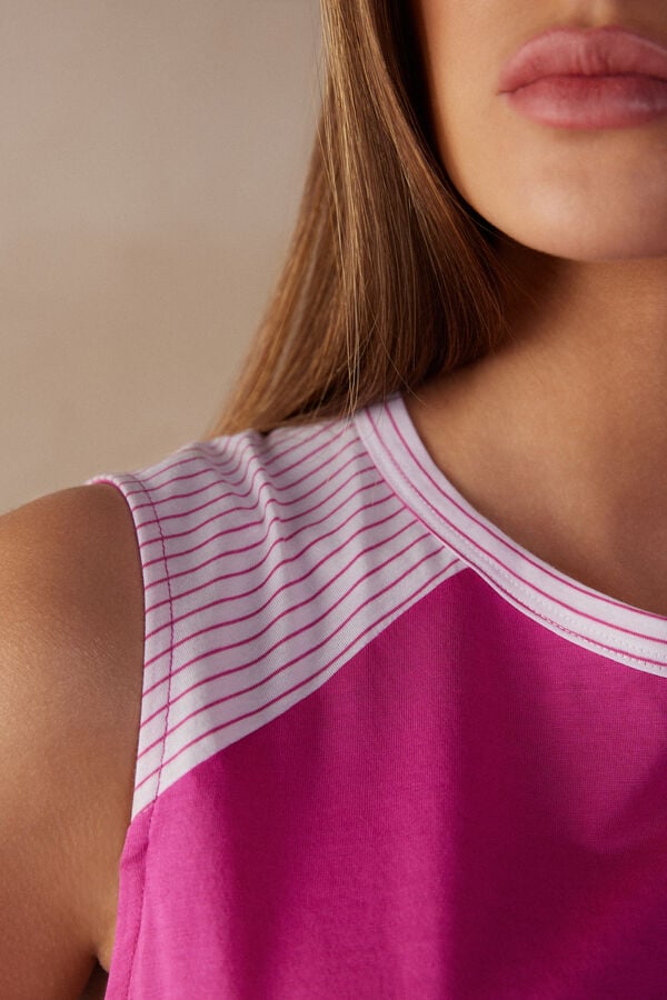 Intimssimi Strawberry Milkshake Tank Top in Supima® Ultrafresh Cotton Pink | XUSBH77847