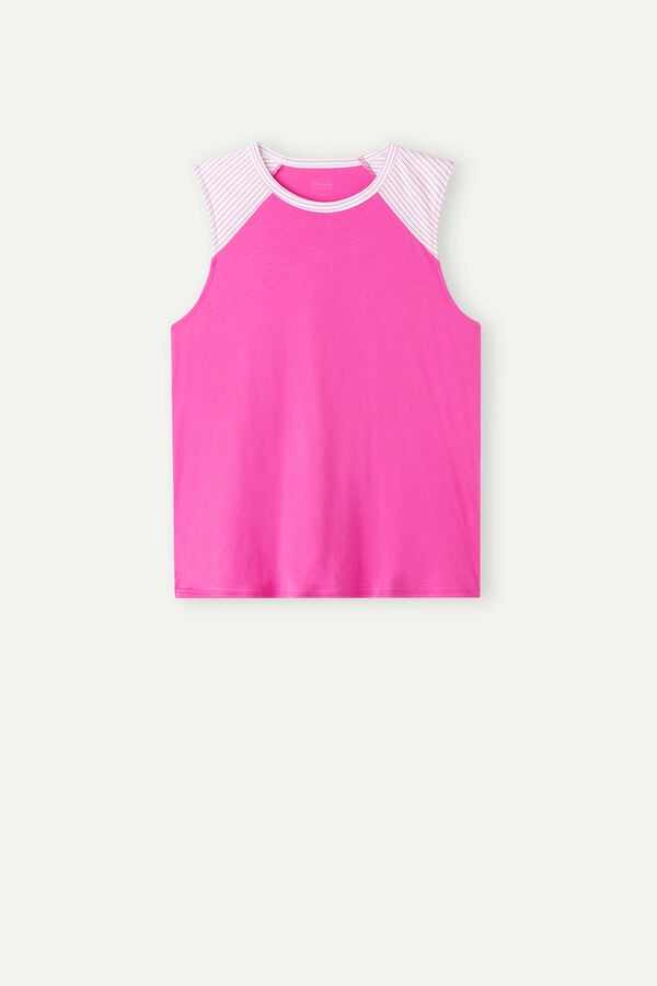 Intimssimi Strawberry Milkshake Tank Top in Supima® Ultrafresh Cotton Pink | XUSBH77847