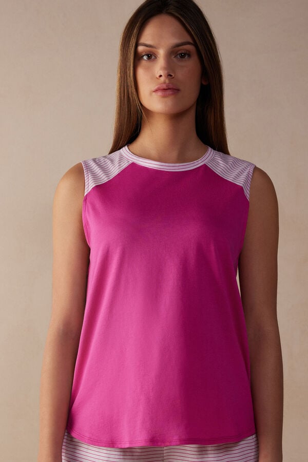 Intimssimi Strawberry Milkshake Tank Top in Supima® Ultrafresh Cotton Pink | XUSBH77847