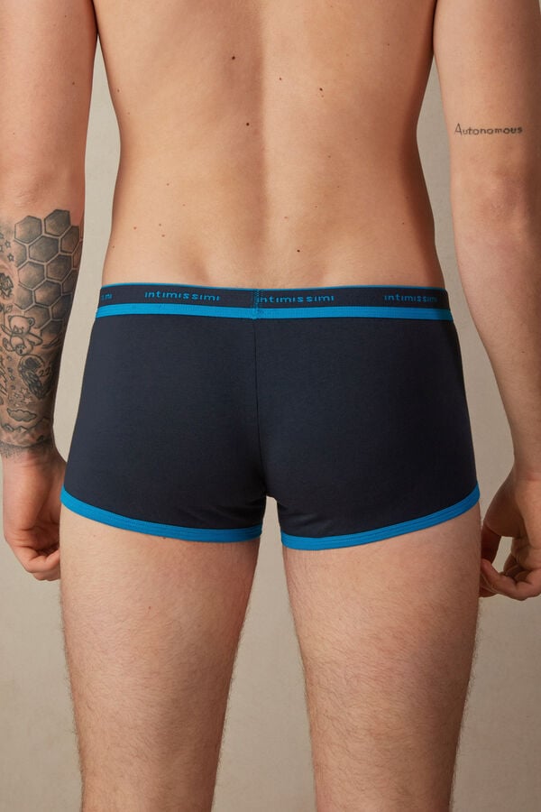 Intimssimi Stretch Supima® Cotton Boxer Shorts with Logo Detail Black | SUSVO80855