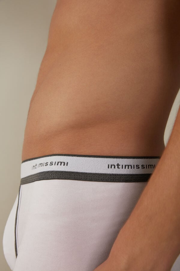 Intimssimi Stretch Supima® Cotton Boxer Shorts with Logo Detail Grey | USZDE41533