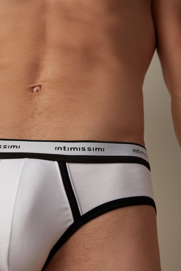 Intimssimi Stretch Supima® Cotton Brief with Logo Detail Multicolor | GUSEC26510