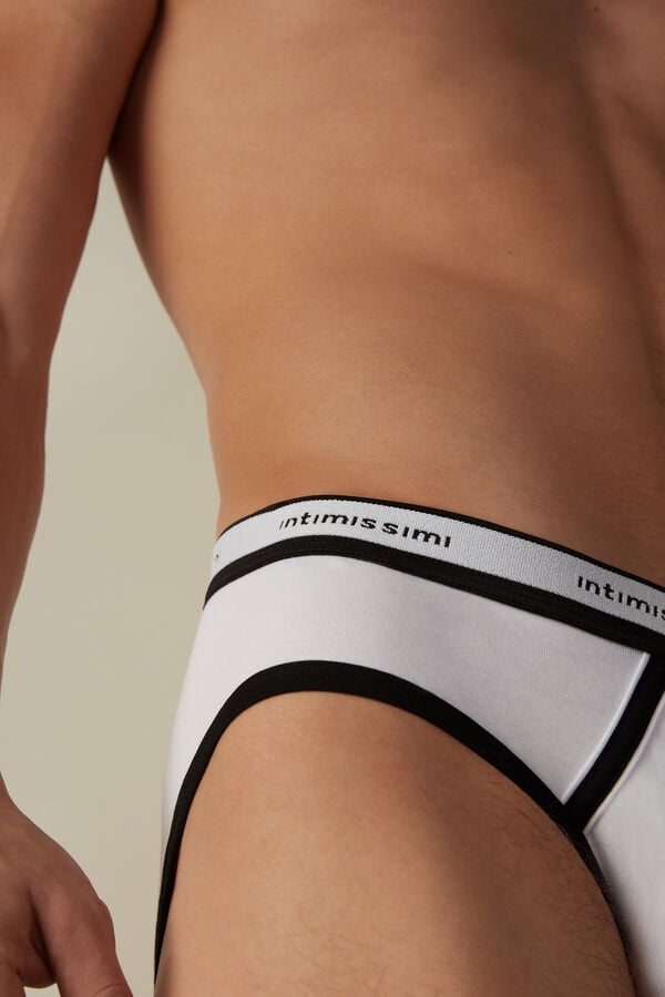 Intimssimi Stretch Supima® Cotton Brief with Logo Detail Multicolor | GUSEC26510