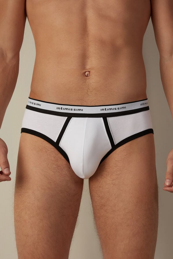 Intimssimi Stretch Supima® Cotton Brief with Logo Detail Multicolor | GUSEC26510