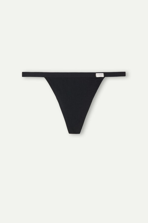 Intimssimi String Thong in Cotton Black | AUSDF56124