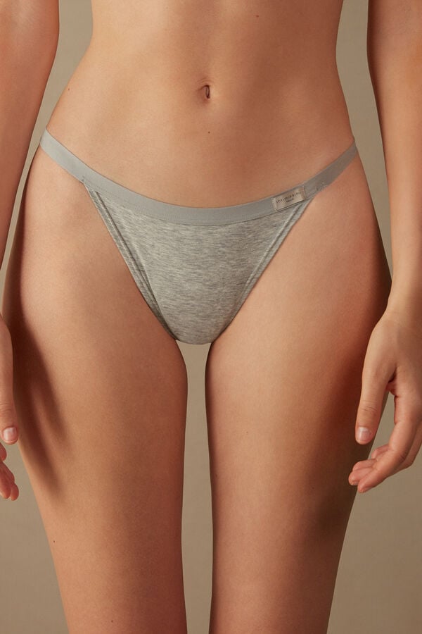 Intimssimi String Thong in Cotton Grey | USICD66179