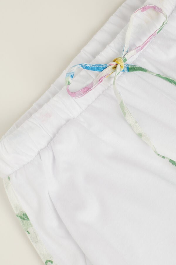 Intimssimi Summer Garden Shorts in Supima® Ultrafresh Cotton White | USEGJ23395