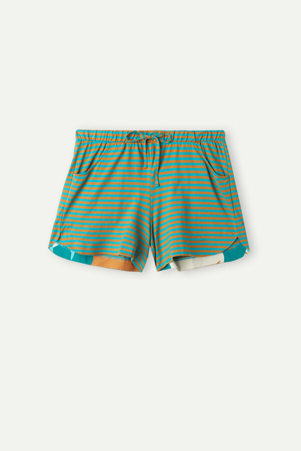 Intimssimi Summer Vibes Striped Shorts Green | GUSUC66296