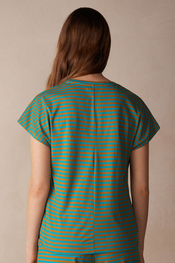 Intimssimi Summer Vibes Striped Top Green | XUSGW76611