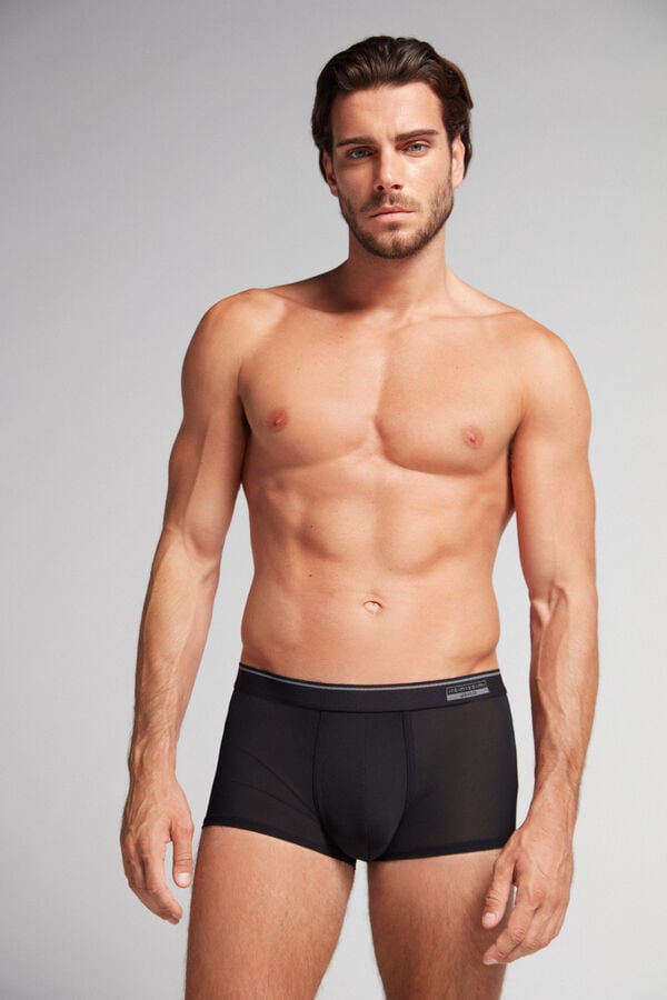 Intimssimi Super Fresh Micro-mesh Boxers Black | DUSVO72152